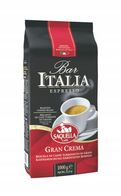 Saquella Káva zrnková Gran Crema Bar Italia 1kg