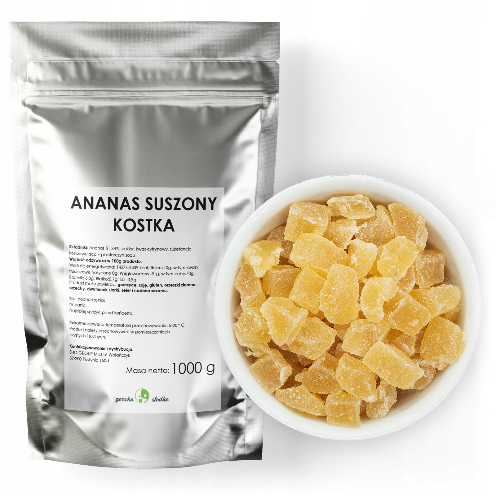 Ananas Kostka chutná svačinka 1kg