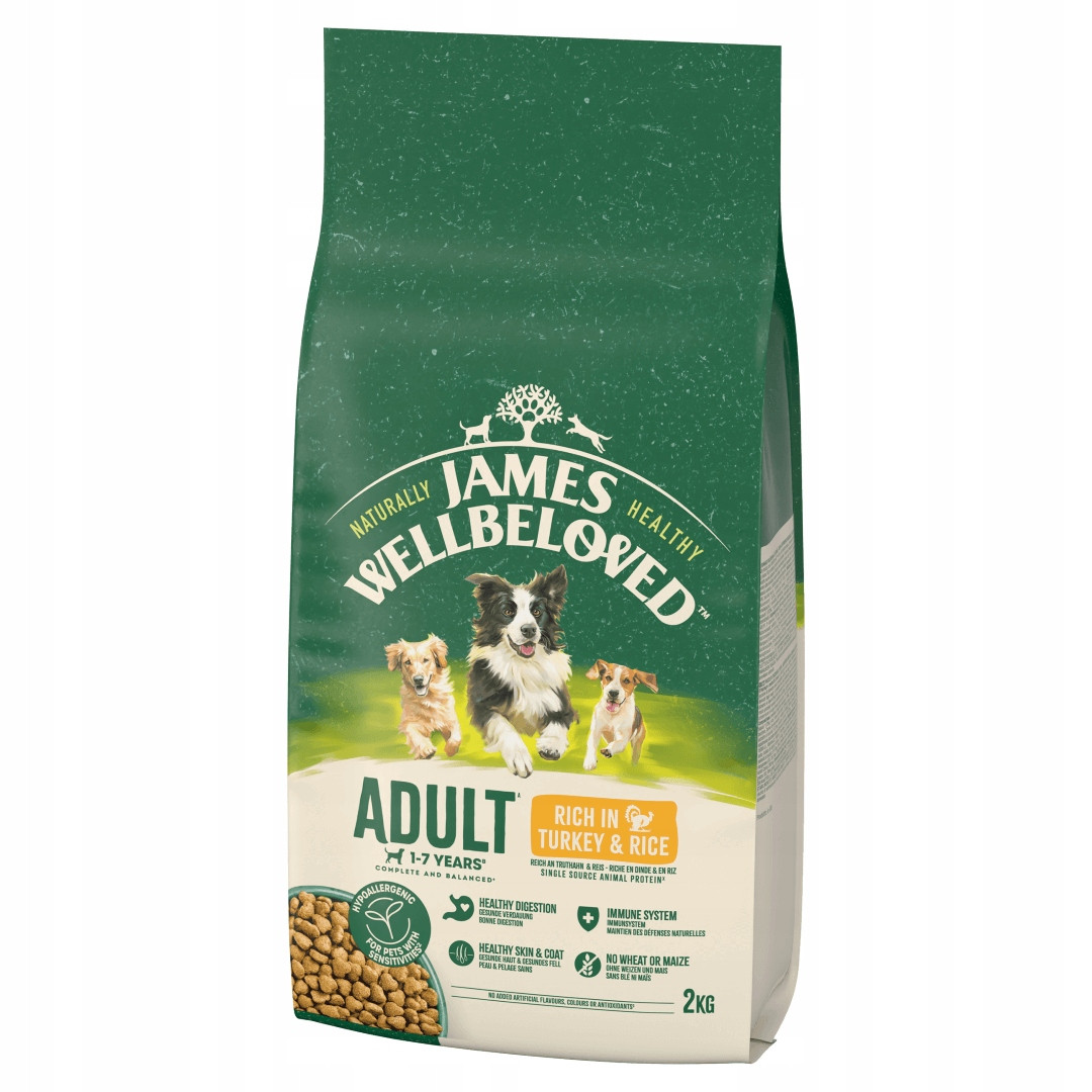 James Wellbeloved Adult Monoproteinové suché Krmivo pro psa s krůtím masem 12 kg