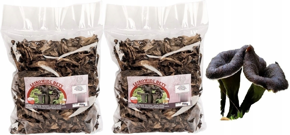 Trychtýř Dechový Krájený 1kg Polský Atest 2024 Nová Sklizeň sušené houby