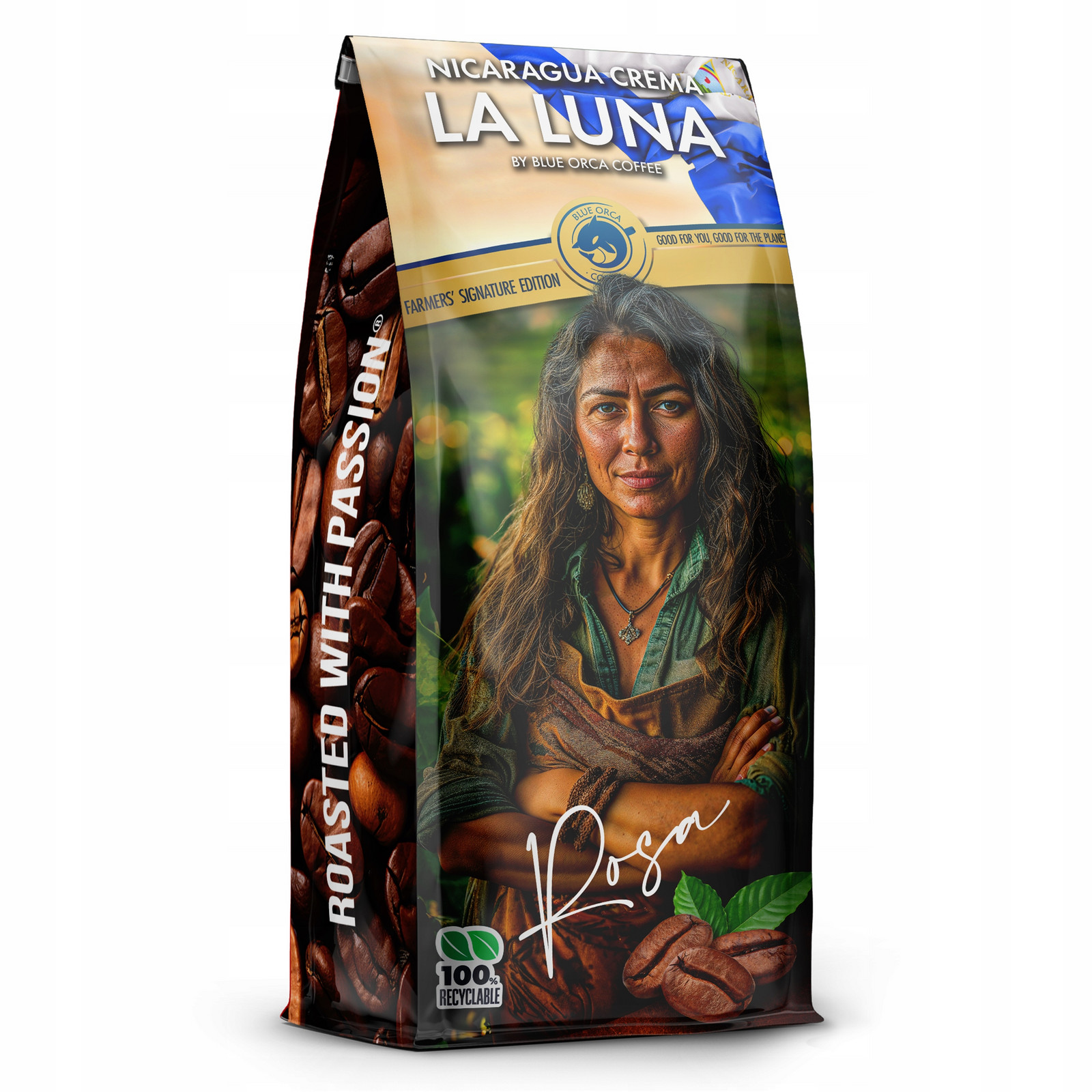 Káva zrna 1kg Nicaragua La Luna Crema Farmers Limited Edition Blueorca