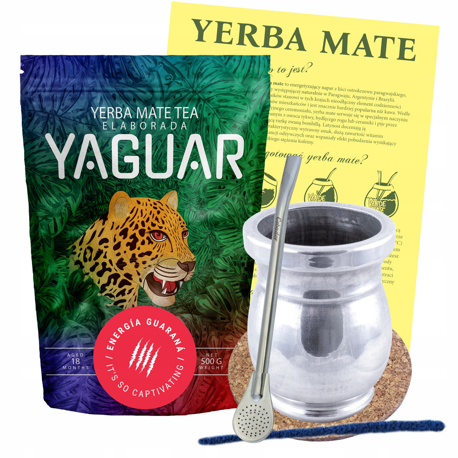 Yerba Yaguar Energie 500g příslušenství Palo Santo