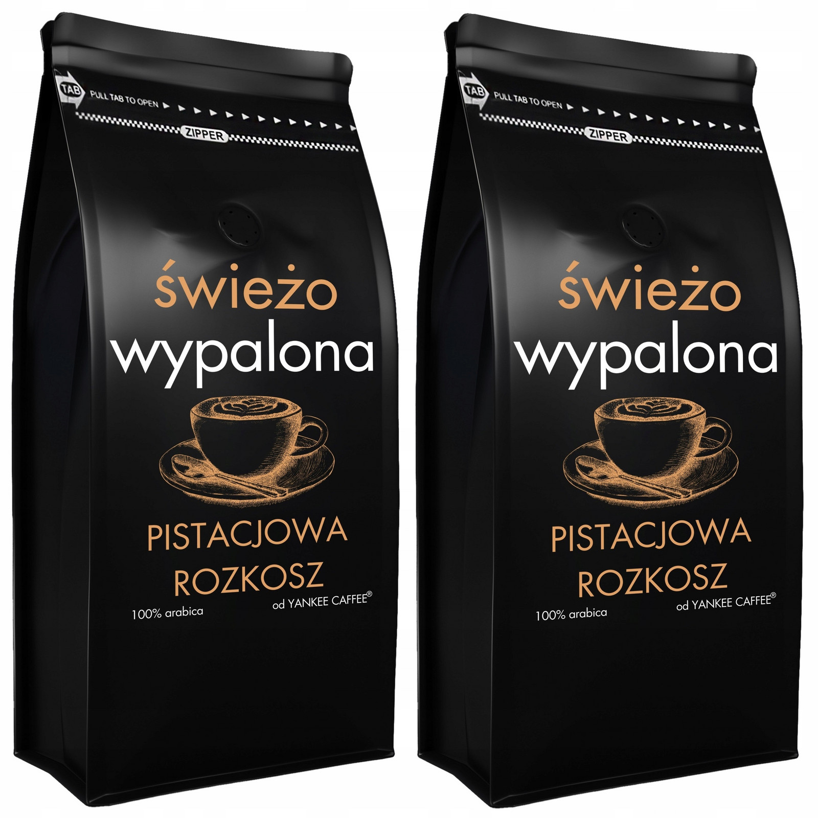 Káva zrnková 2x1kg Čerstvě Pražená 100% Arabica ochucená Pistáciová