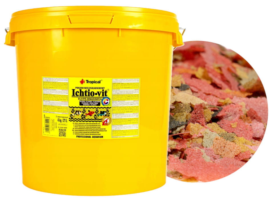 Tropical Ichtio-vit 21L 4kg Krmivo pro akvarijní ryby Základní kbelík