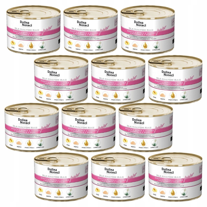 Dolina Noteci Premium pro psy Junior krůtí srdce 12x185 g