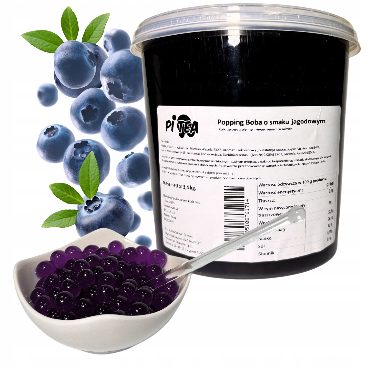 Kuličky na Bubble Tea Popping Boba 3,4 kg Jagoda