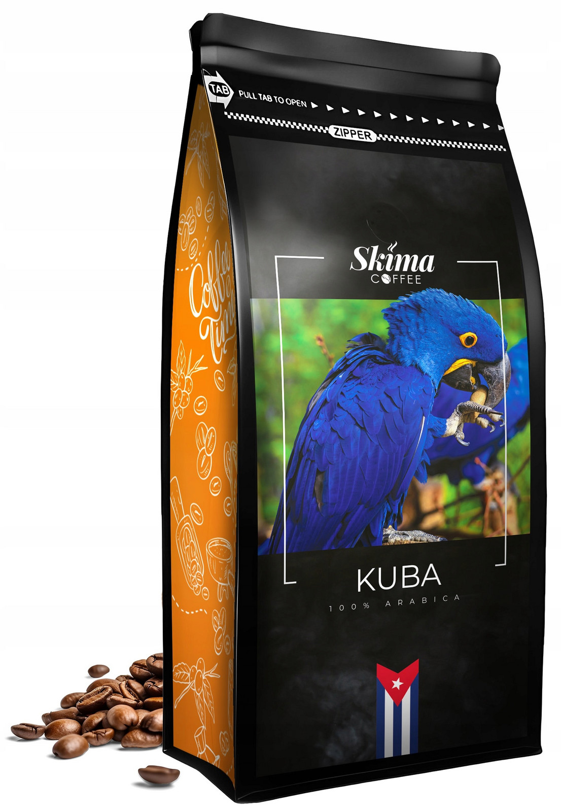 Káva zrnková 1 kg Kuba 100% Arabica Čerstvě pražená do kávovaru Dárek