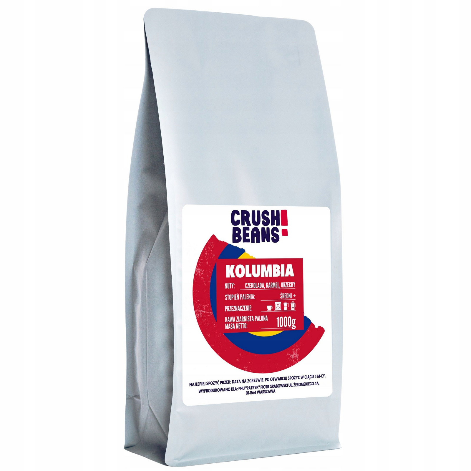 Mletá káva 1kg Kolumbie Crush Beans Arabika