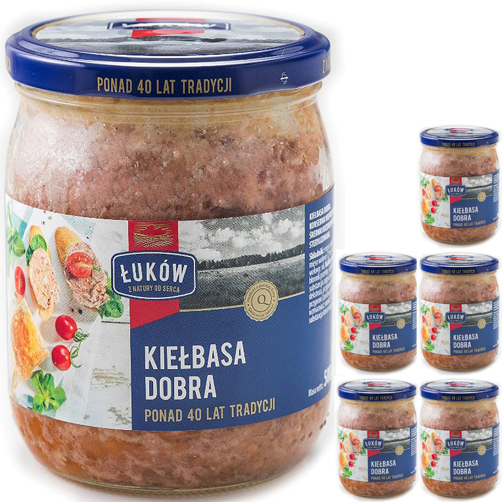 Klobása Dobrá konzerva Łuków hotový pokrm 6x 500g