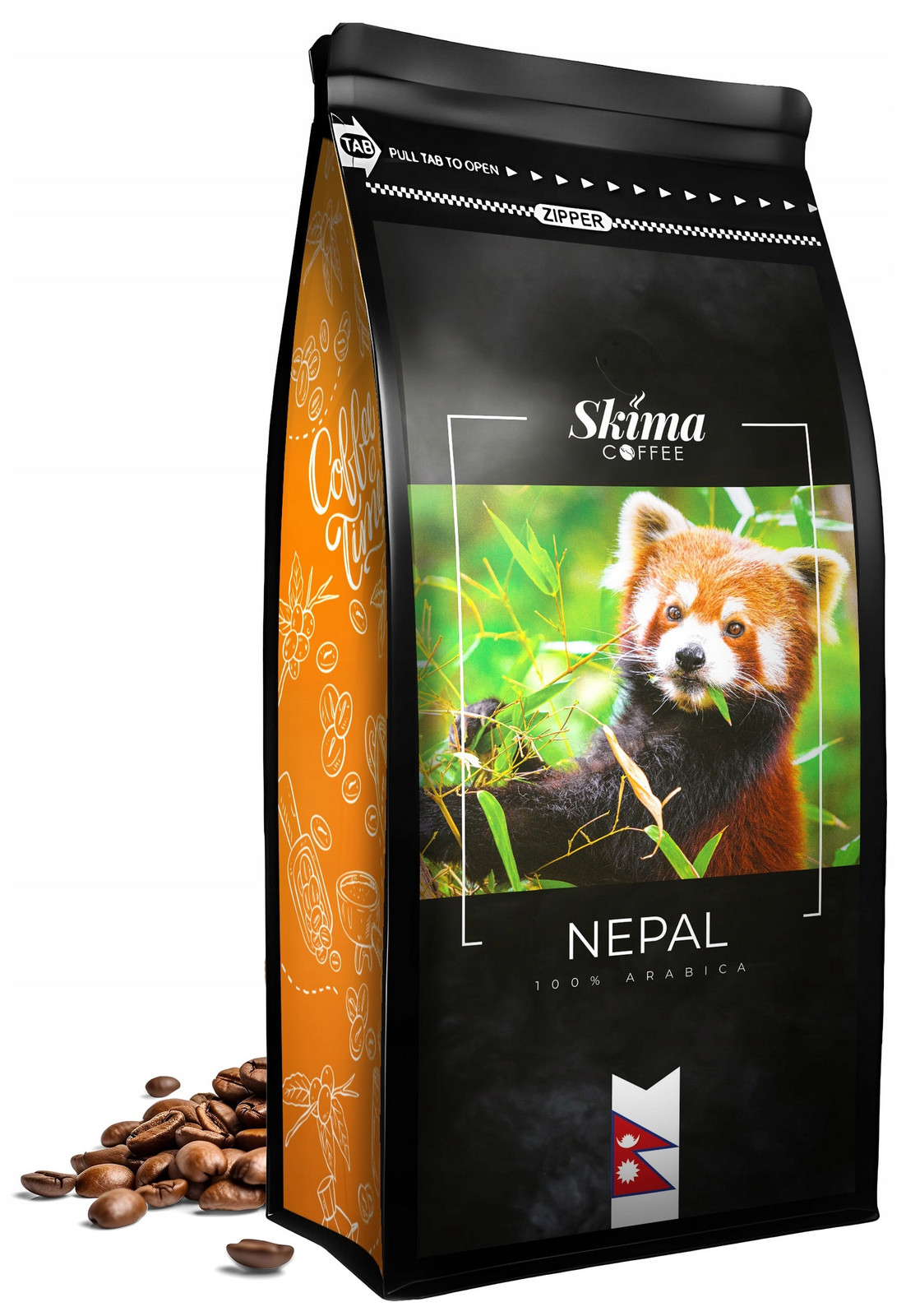 Káva zrnková 1 kg Nepál 100% Arabica Čerstvě pražená do kávovaru Dárek