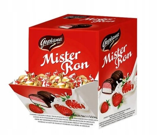Mister Ron Bonbóny Jahoda Smetana Goplana 2500g