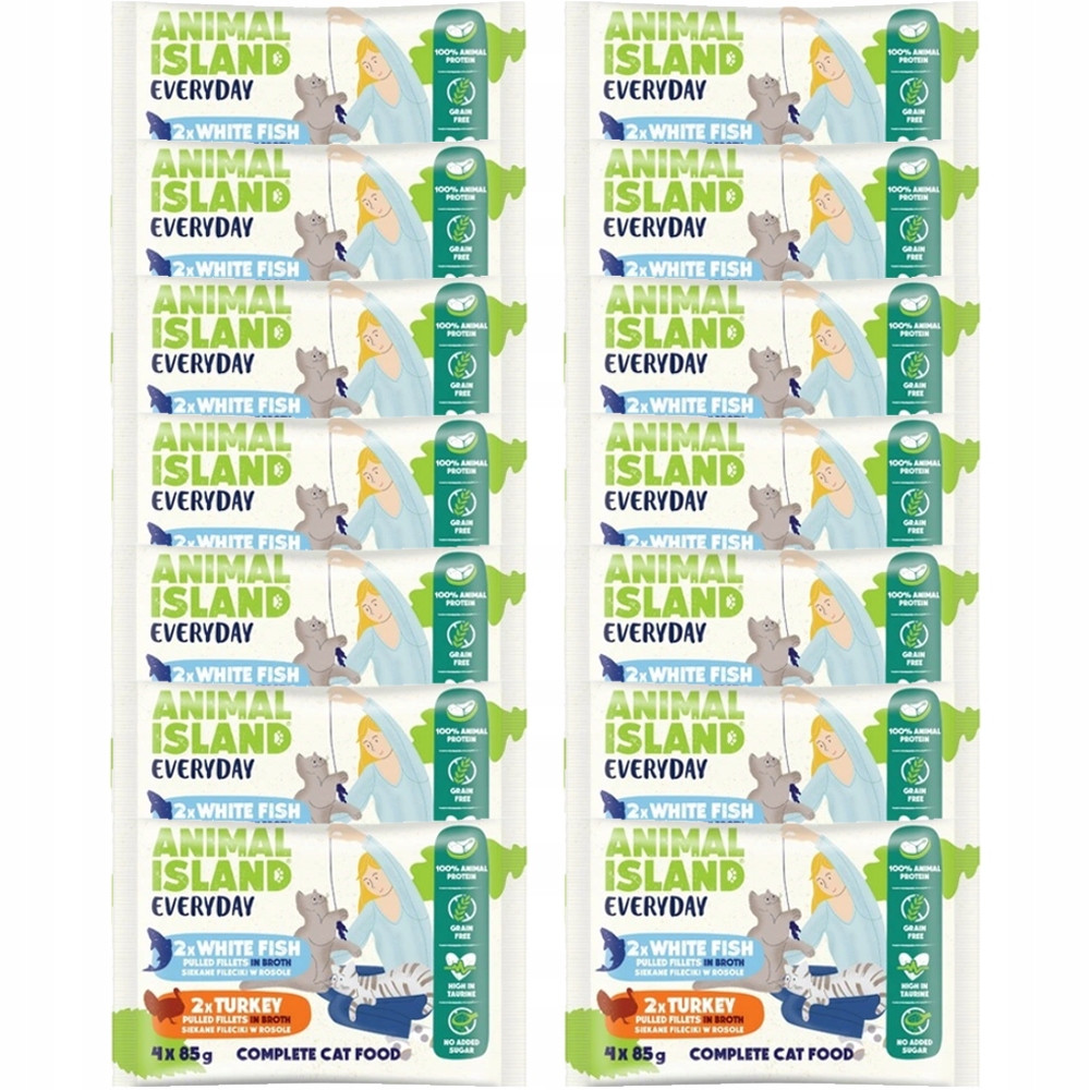 Animal Island Krůta/Bílá ryba ve filetu 56x85g