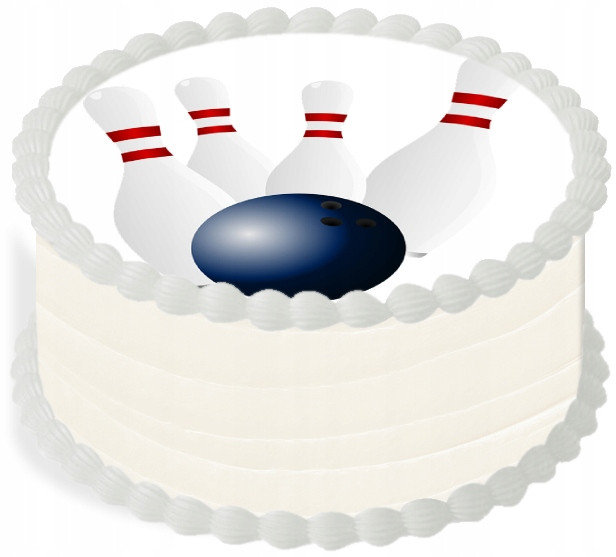 oplatek na dort 14 cm Sport Koule Bowling