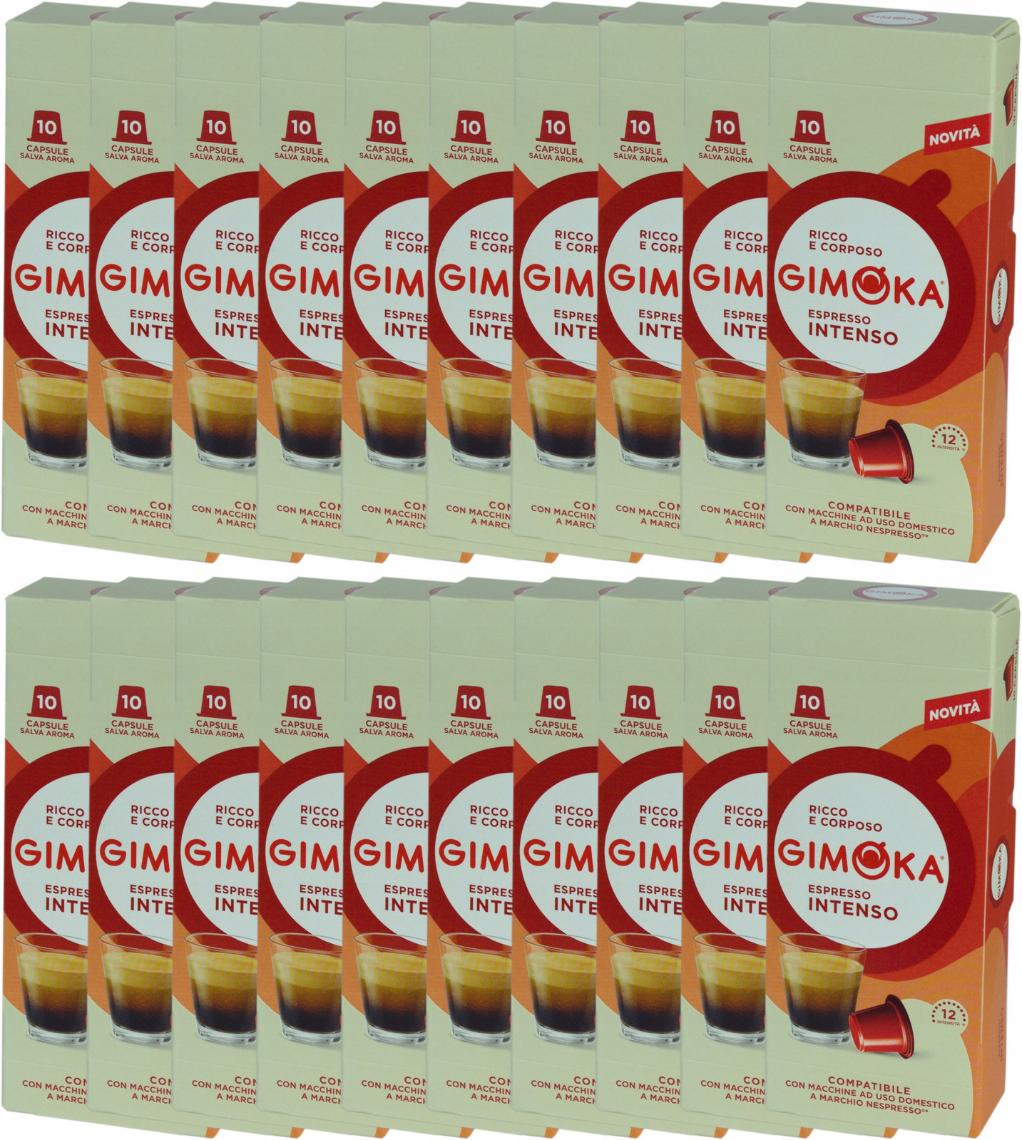 Kapsle pro Nespresso Gimoka Intenso x200 Velkoobchod