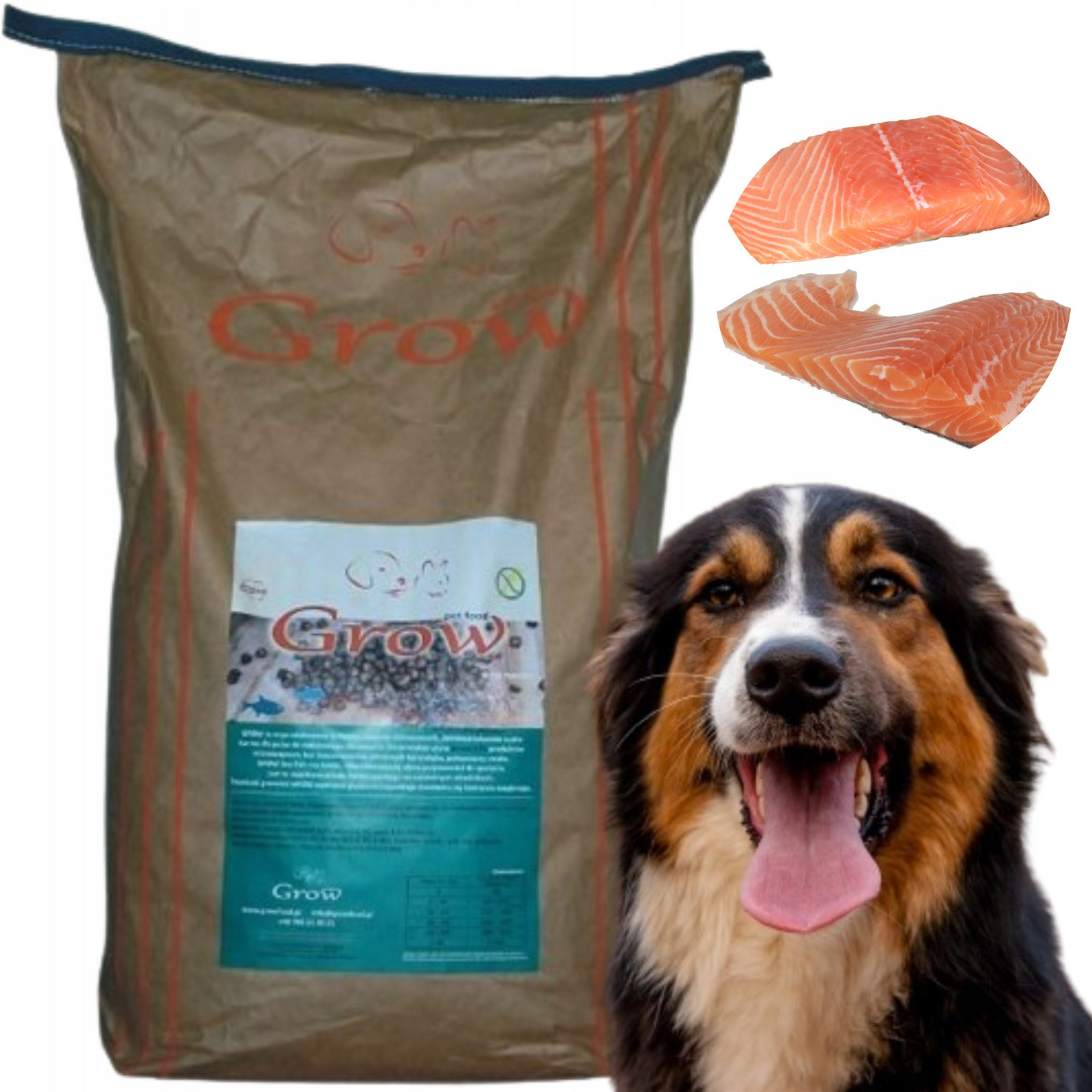 Grow Ryba Mořská Junior L Suché Krmivo pro štěňata 7 kg