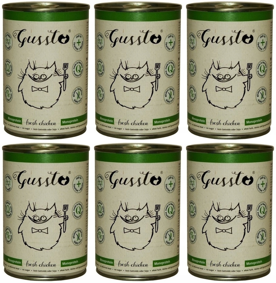 Gussto Cat čerstvé kuře 12 x 400 g