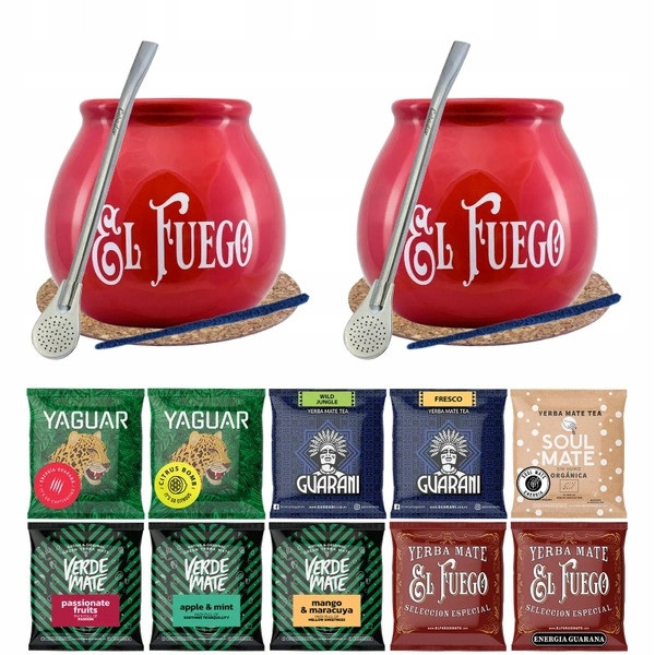 Yerba Mate Set pro dva 10x50g 500g El Fuego