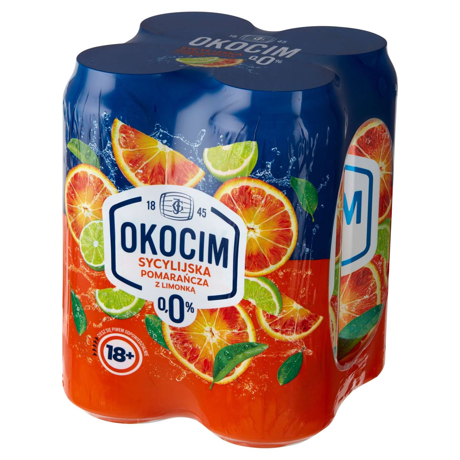 Okocim Nealkoholické pivo s limonádou Sicilský Pomeranč s limetkou 500 ml