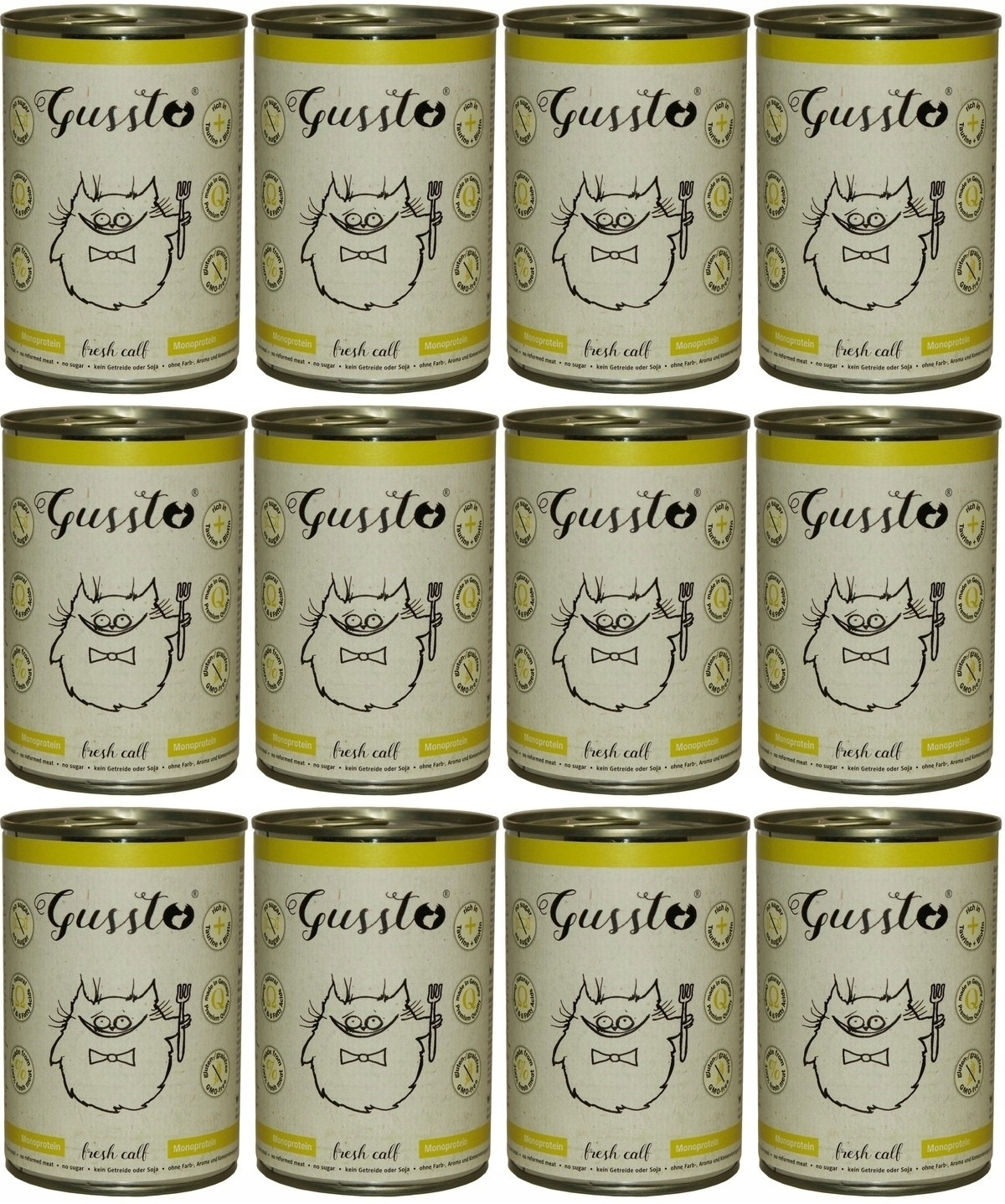 Gussto Cat Fresh Calf 12 x 400 g