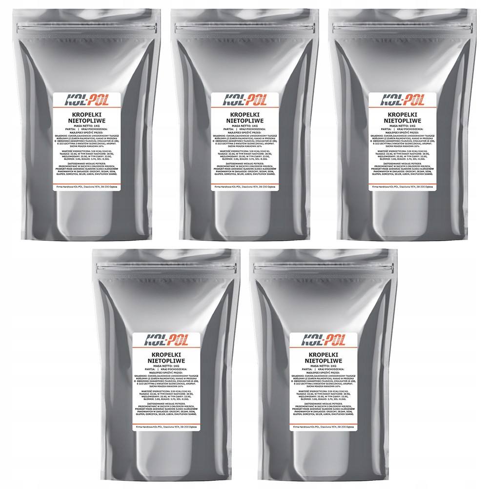 Čokoláda na zapékání 5kg Čokoládové kapky netavitelná kvalita Kol-Pol