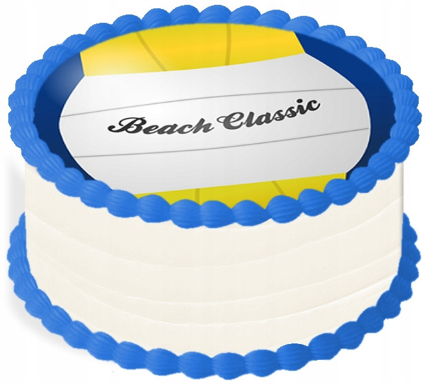 oplatek na dort 14cm Sport Míč Plážový volejbal