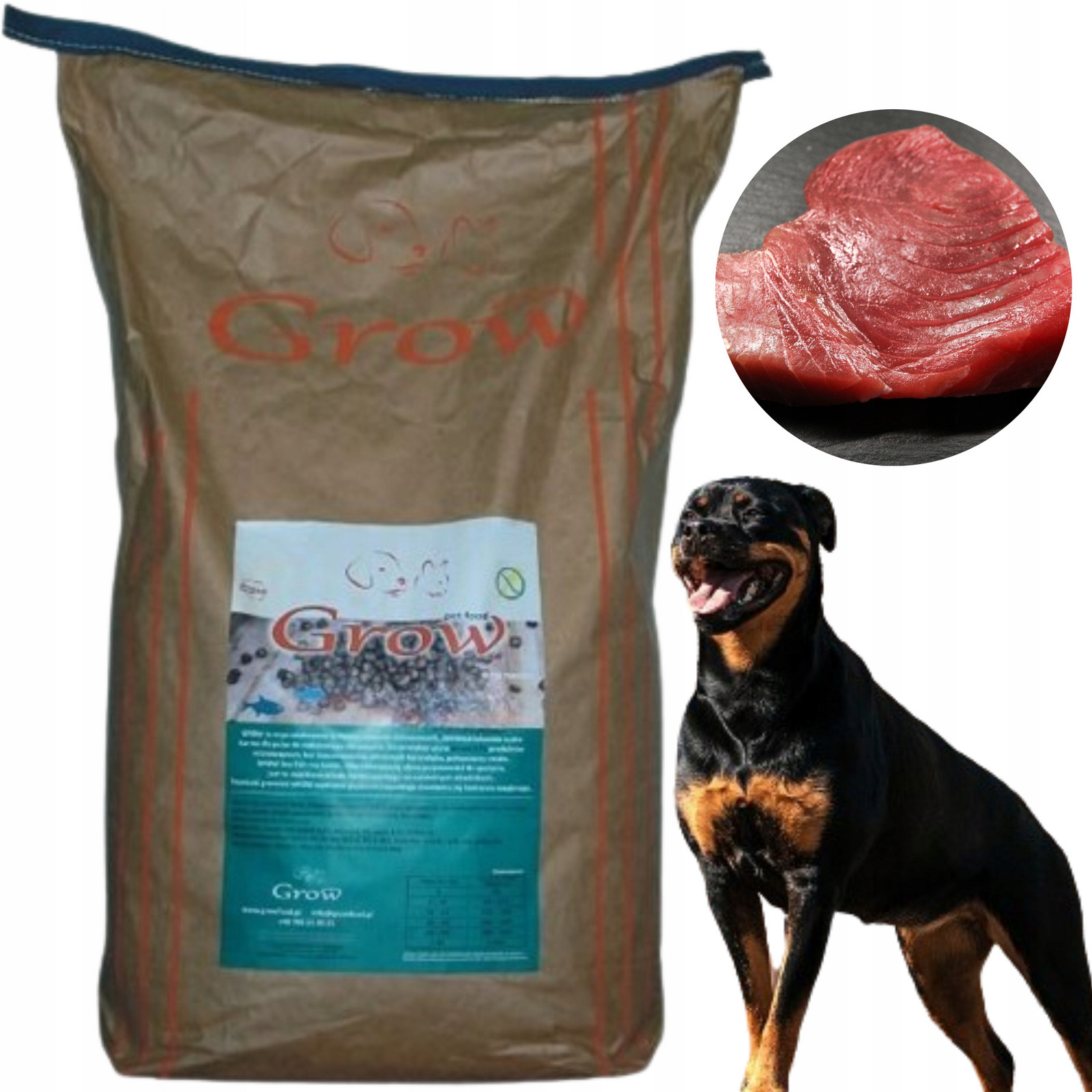 Grow Ryba Mořská Junior S/m Suché Krmivo pro štěňata 14 kg