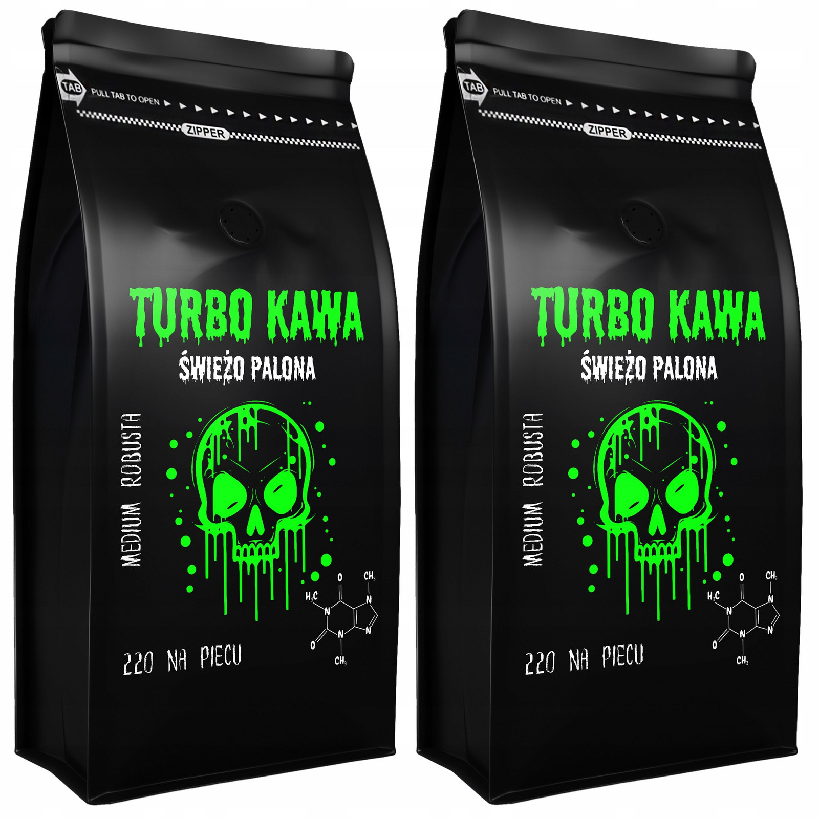 Turbo Káva zrnková Do kávovaru 2x1kg 100% Robusta 220 Na Kamnech