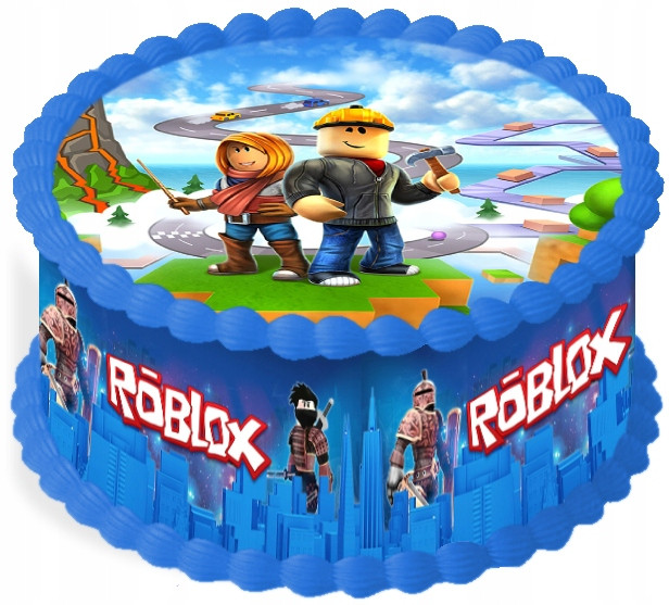 oplatek na dort 14cm Roblox Narozeniny Party Hra