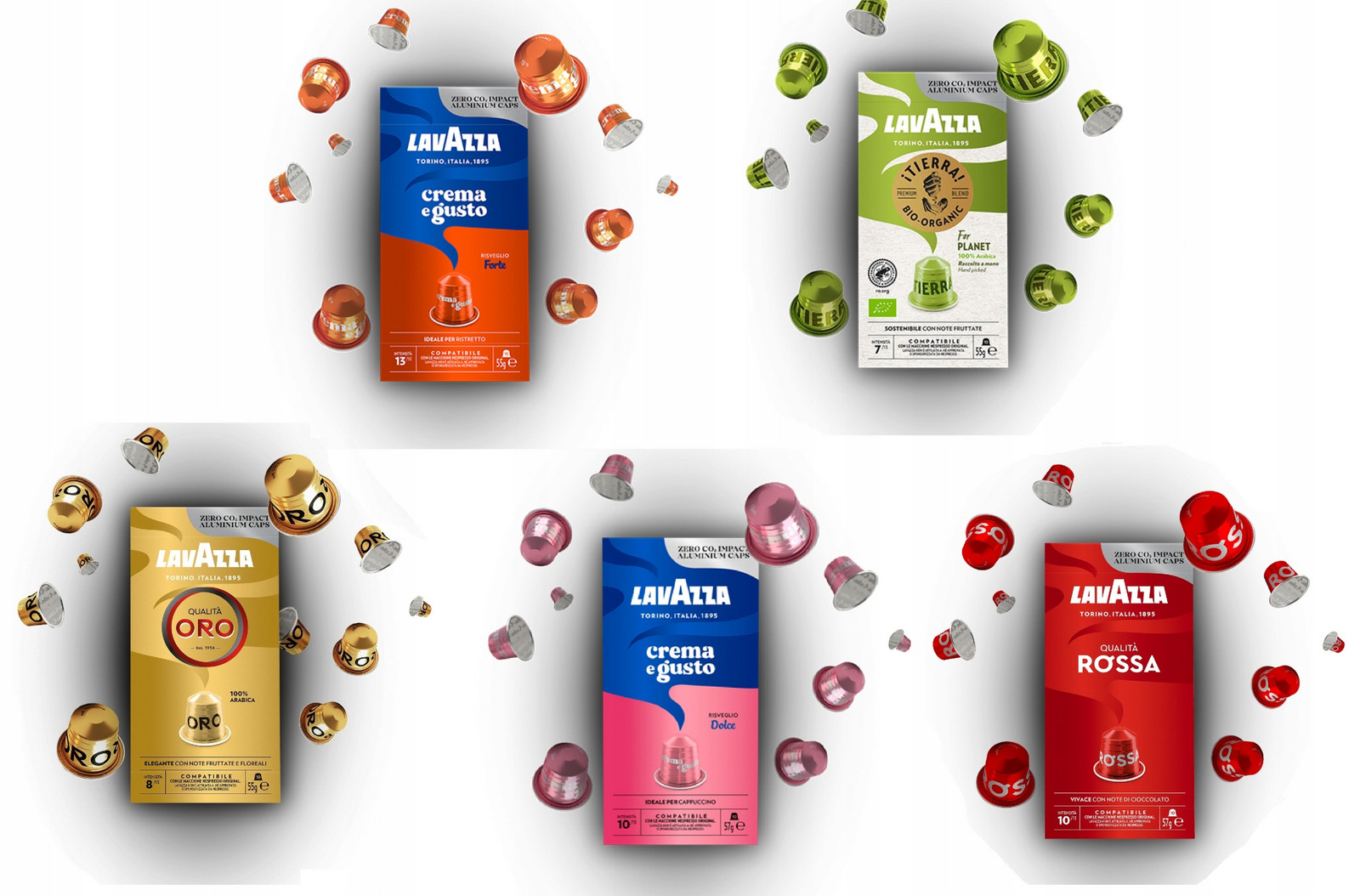 Kávové kapsle Lavazza kompatibilní s kávovary Nespresso Krups Delonghi