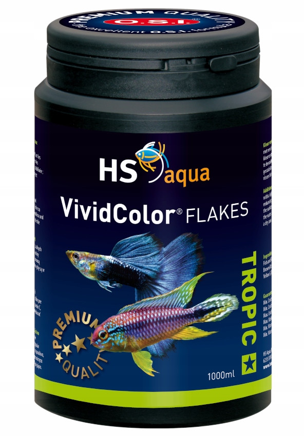 Hs Osi Vivid Color Flakes 1000 ml/200 g vybarvující krmivo pro ryby s vločkami