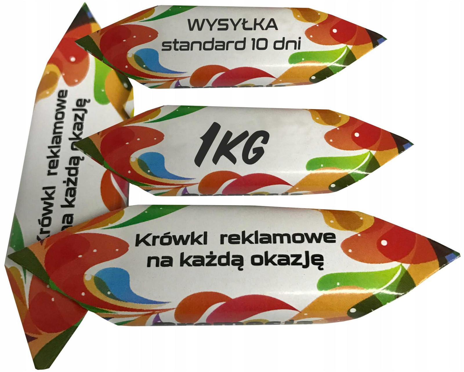 Bonbóny Krówki s vlastním logem a nápisem, 1 kg Libovolný Text, Foto Logo