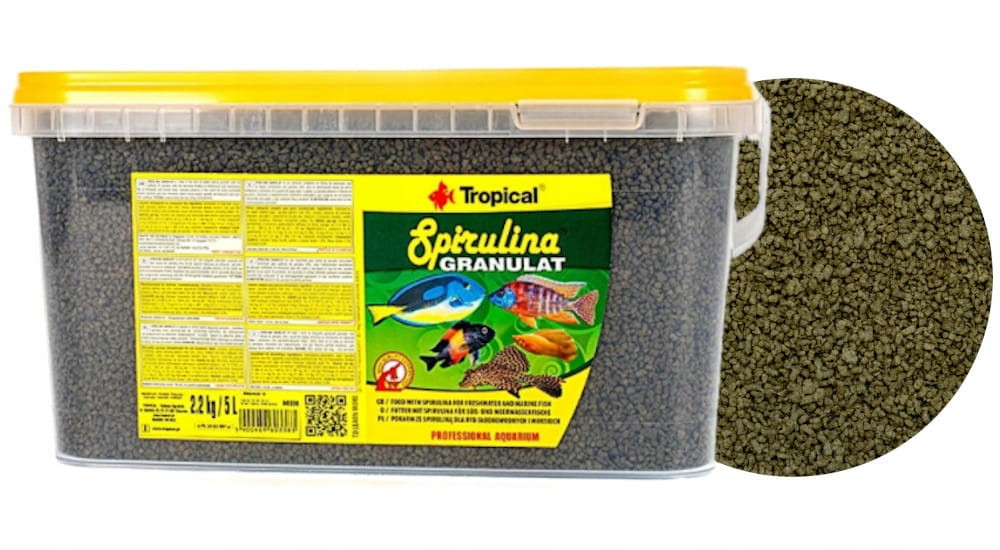 Tropical spirulina granule kyblík 10L 4,4kg krmivo pro ryby