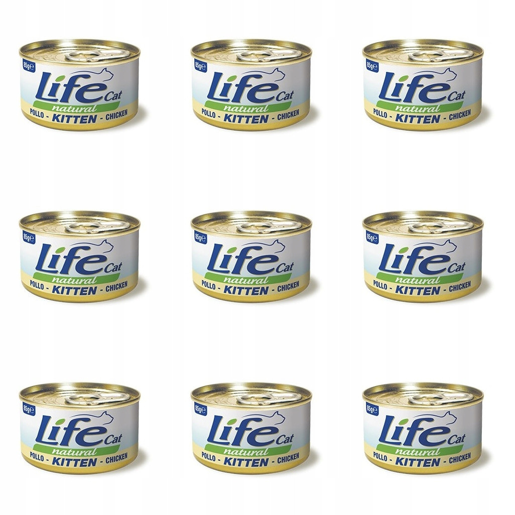 LifeCat Kitten Kuře v plechovkách 85 g 9ks