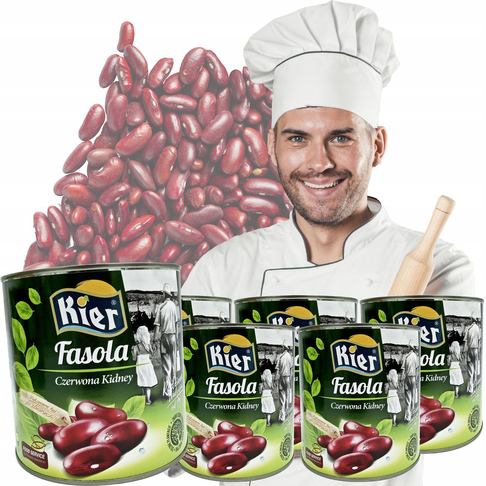 Červené Fazole Kidney 6X2500G Plechovka Fazole