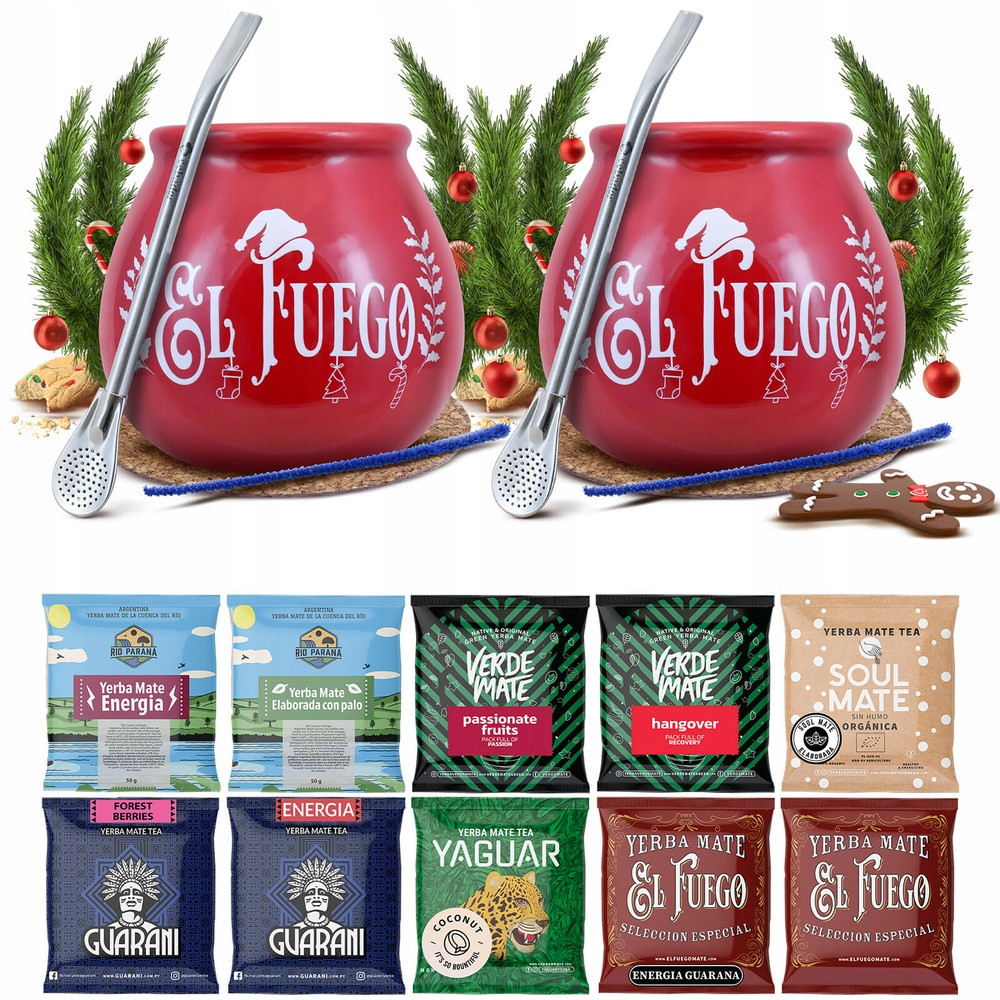 Sada Yerba Mate Pro dvě tykve bombilla 10x50g