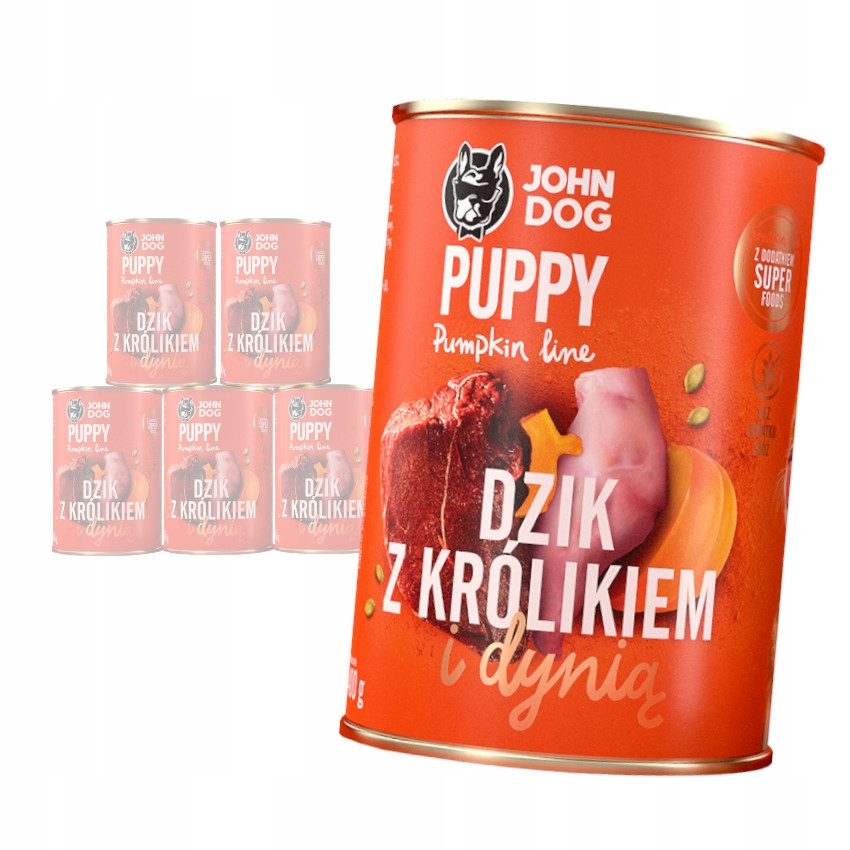 John Dog krmivo Details Divoký Králík Dýně 6x400g