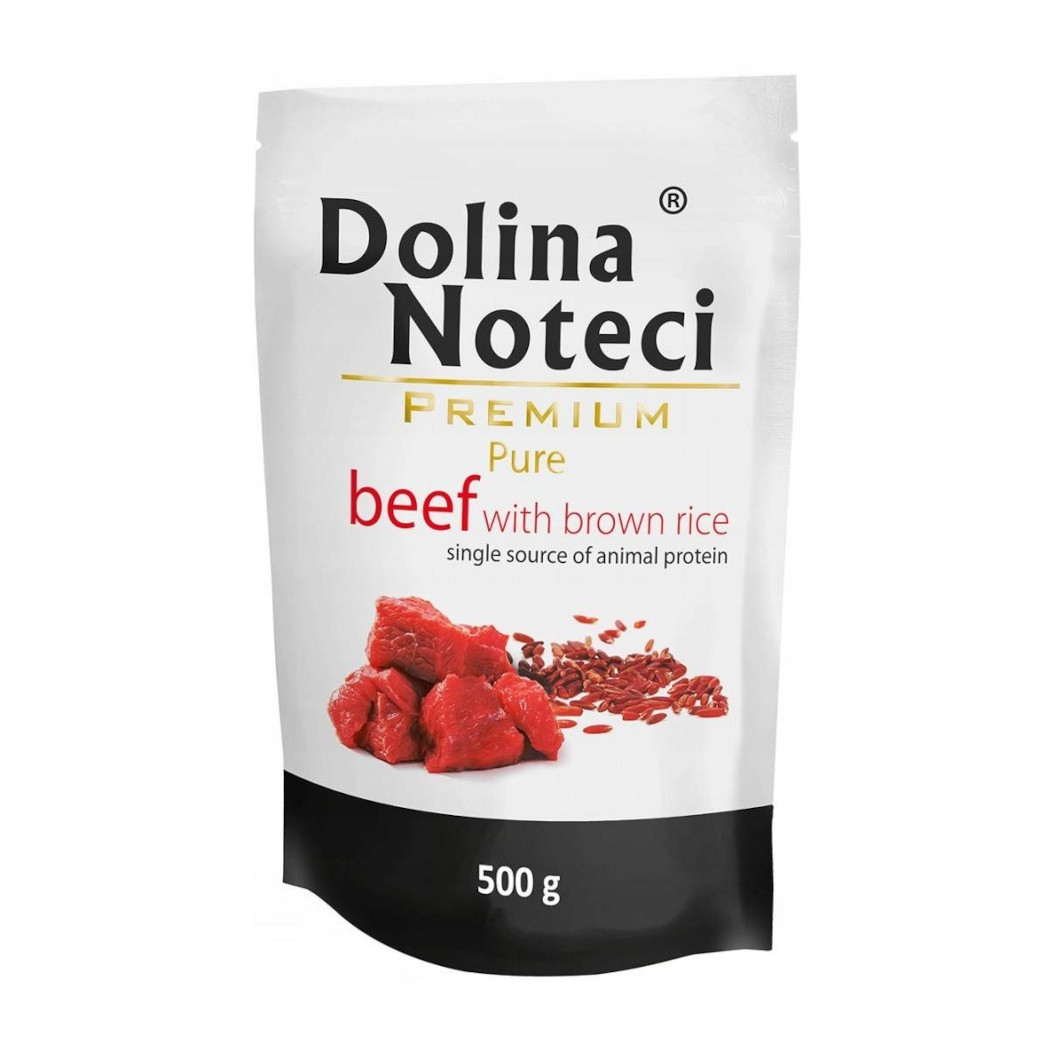 Dolina Noteci Pure Bohaté na hovězí maso a rýži 10x500g Monoproteinové