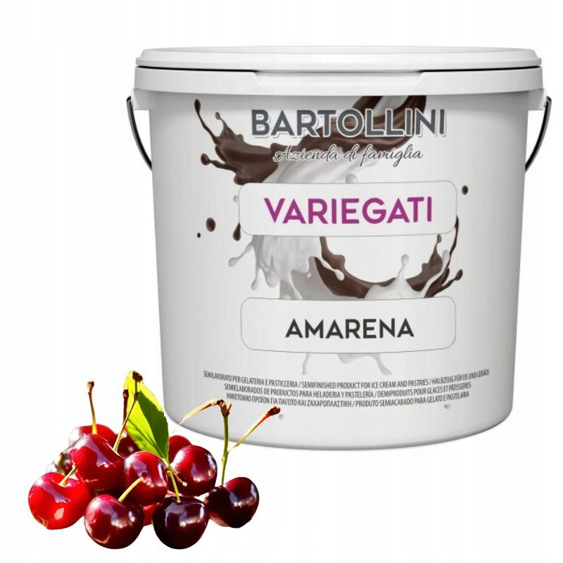 Pasta na výrobu zmrzliny dezertů krémů Bartollini Variegato 3 kg Višeň