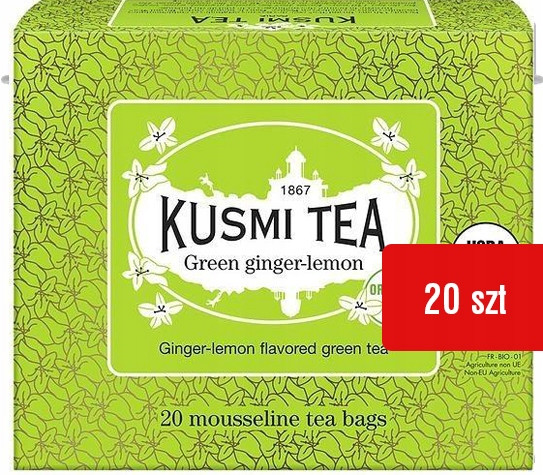 Ginger Lemon Kusmi zelený čaj sáčky 20 ks
