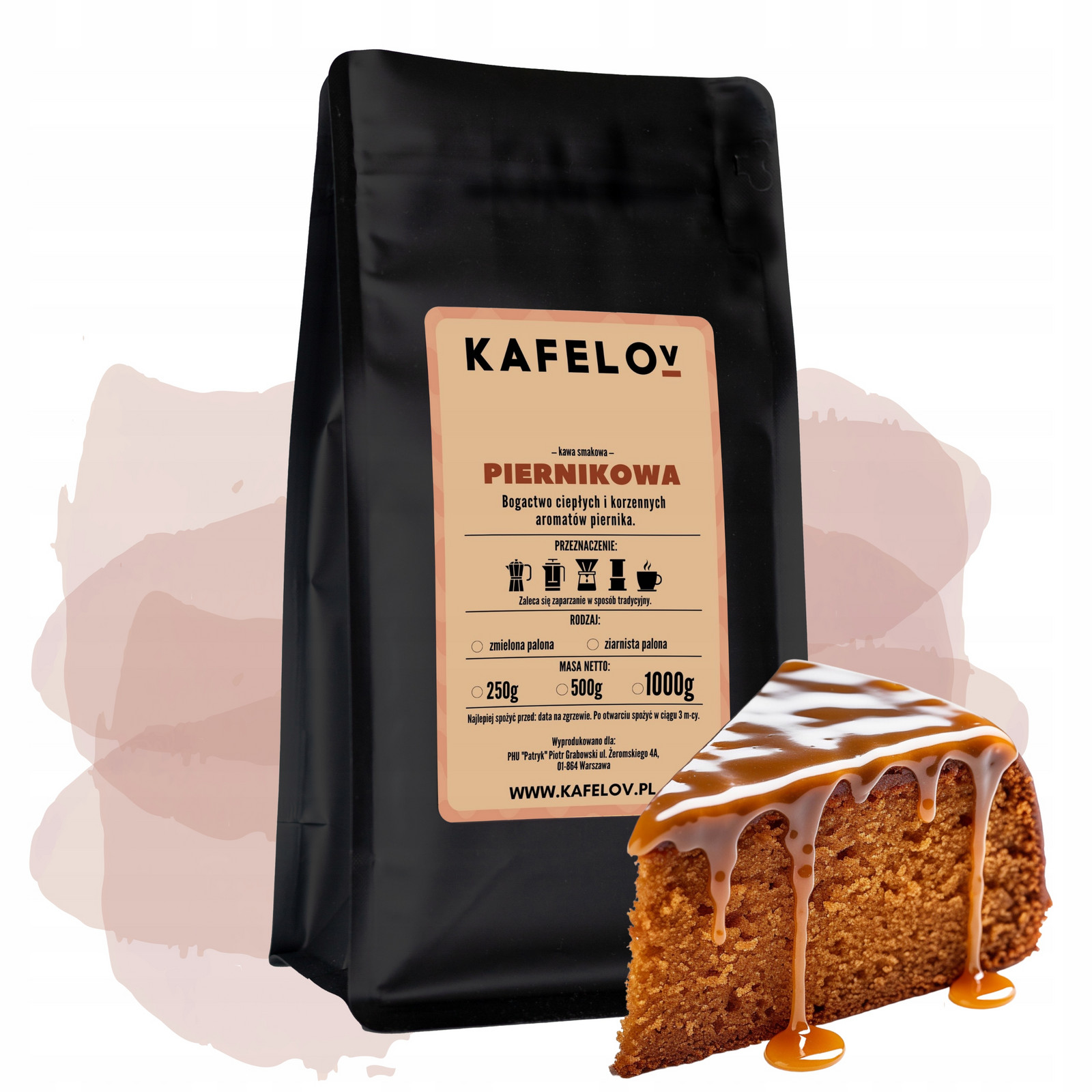 Káva Kafelov ochucená Pierniková 1000g zrnková