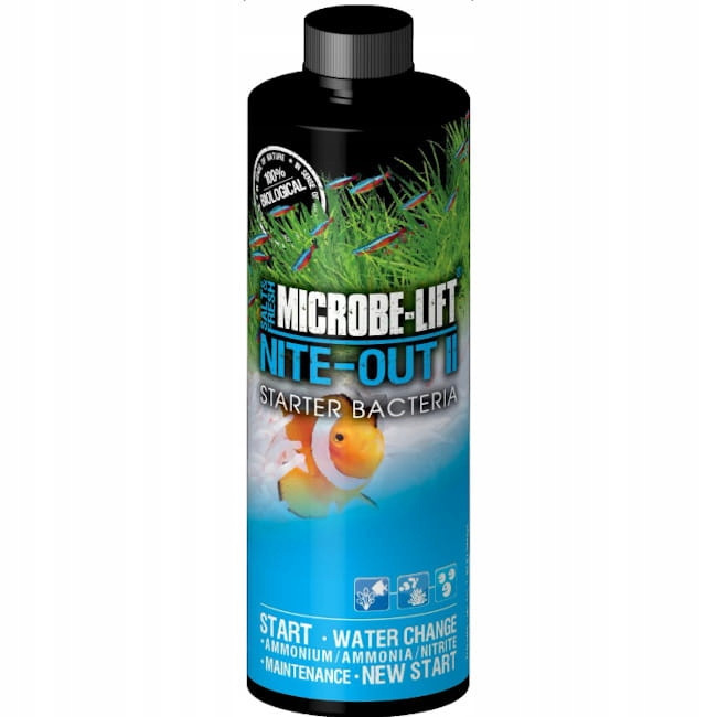 Microbe-lift Nite-out II 473 ml Redukuje NH3 NO2 Odstraňuje amoniak a dusičnany