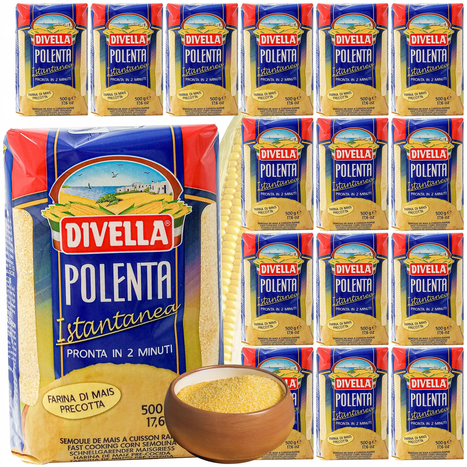 Kukuřičná Krupice Kaše Polenta 16 X 500g Divella