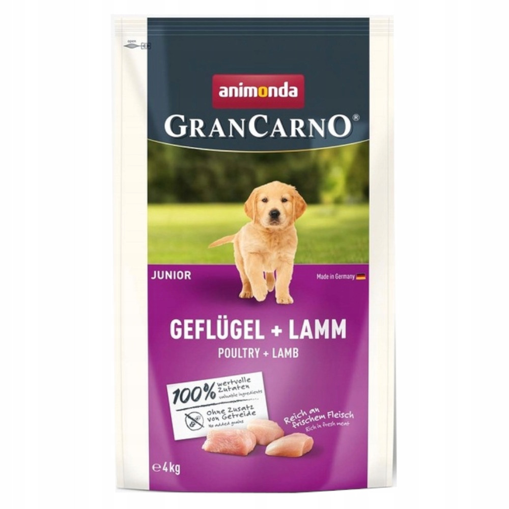 animonda GranCarno Junior drůbež a jehněčí maso - 4 kg