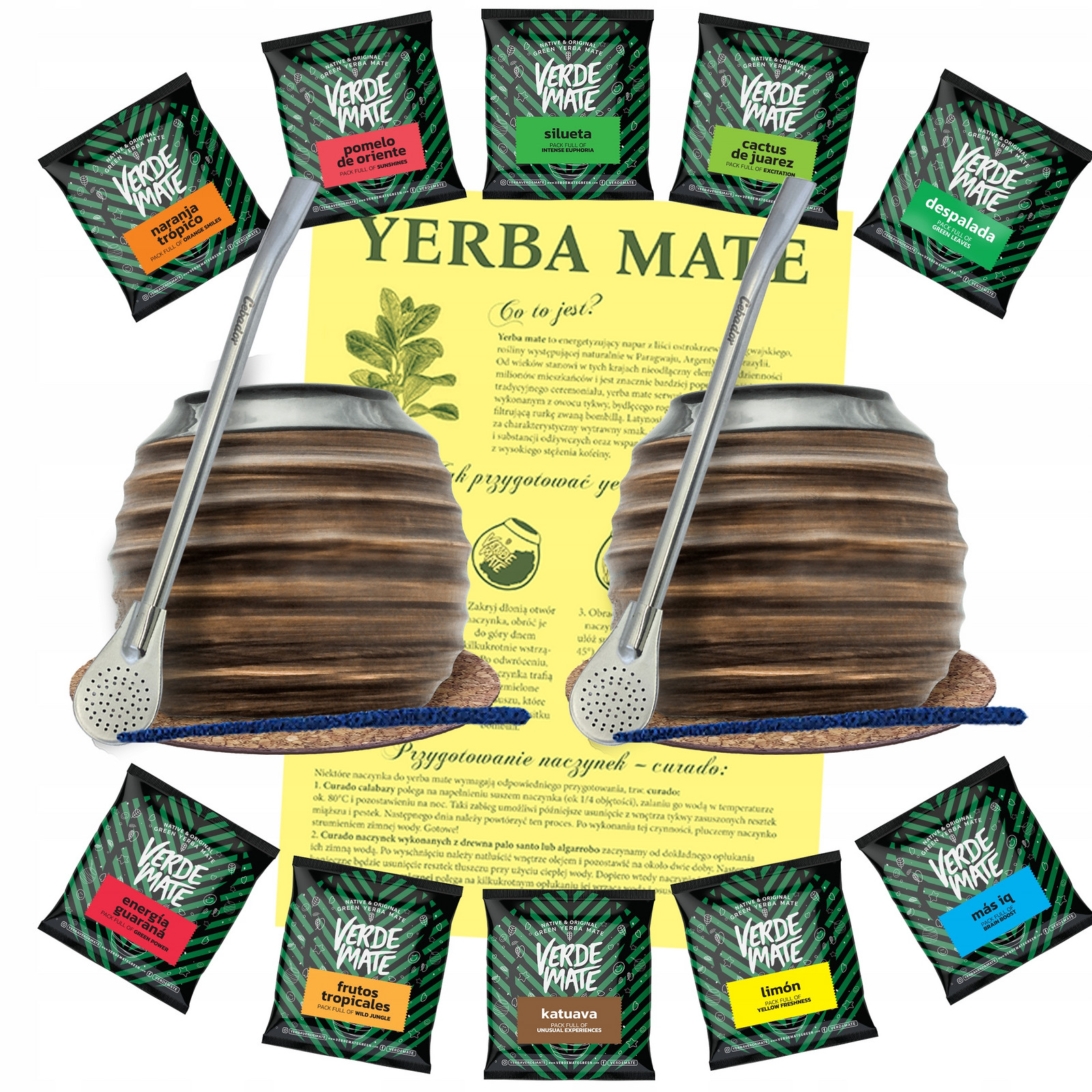Set Yerba Mate pro dva 10x50g Matero Medové