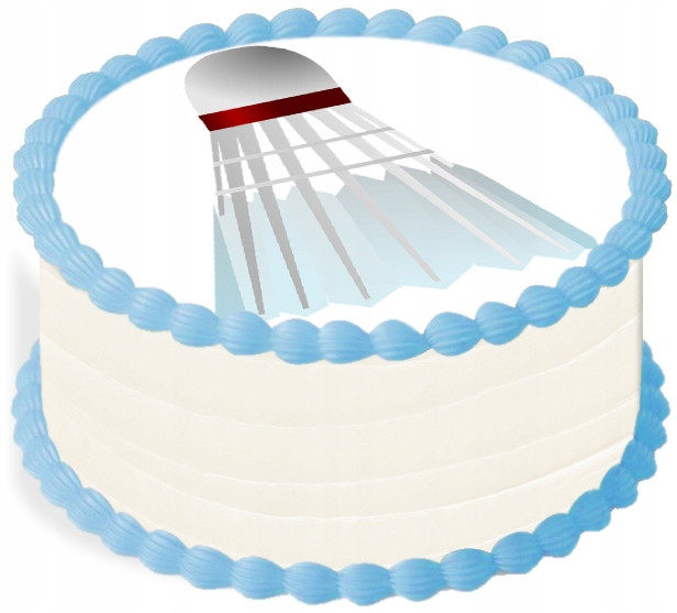 oplatek na dort 29 cm Sport Badminton Letka Party