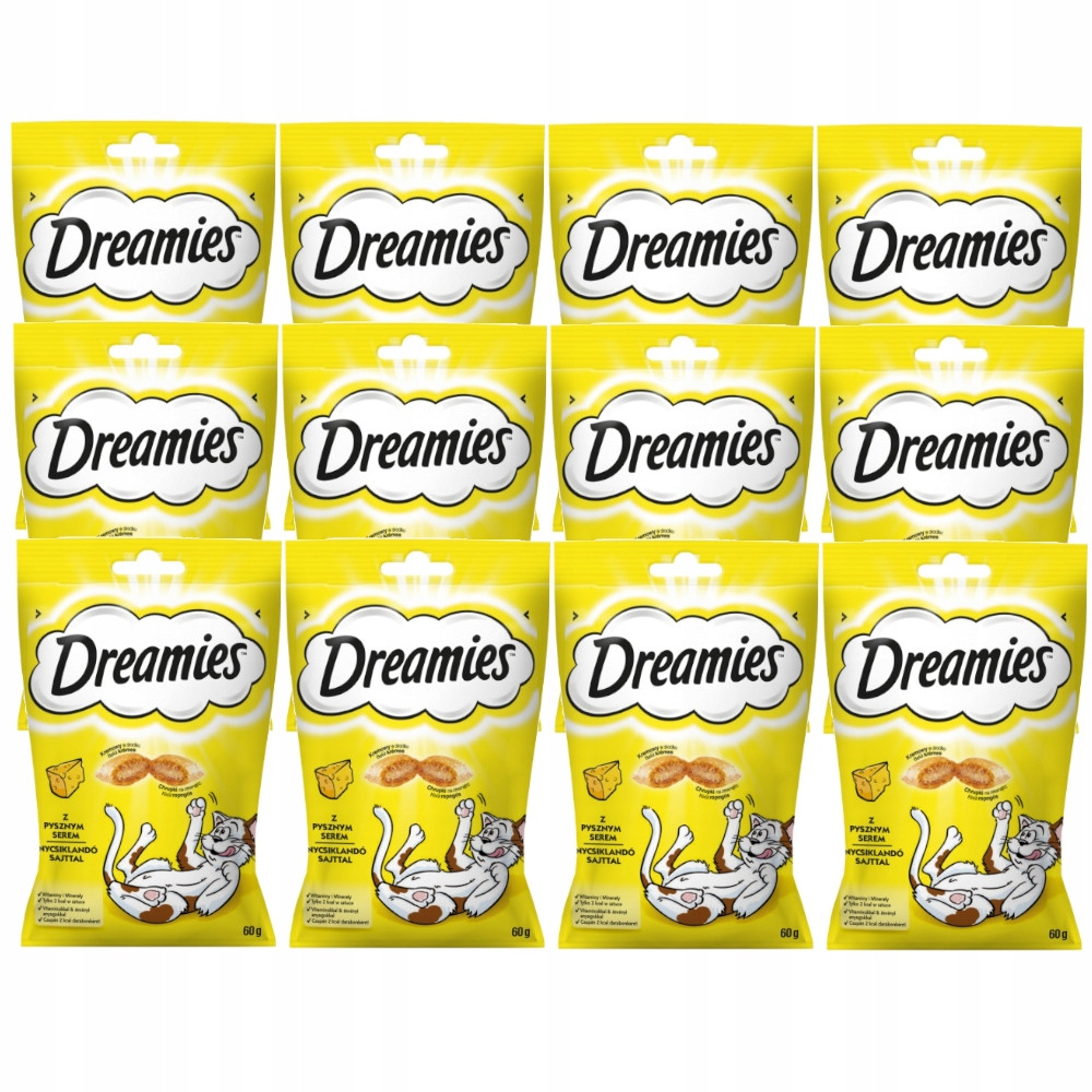 Dreamies Pamlsek Pro Kočky se žlutým sýrem 12x60g