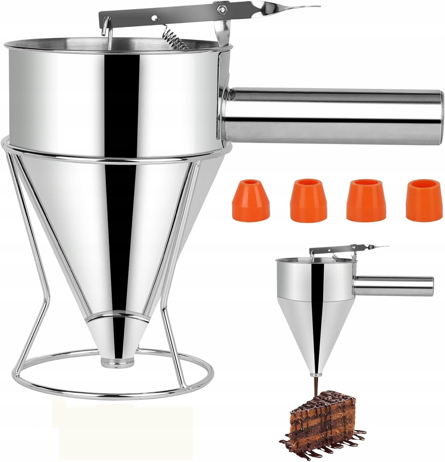 Dávkovač na těsto trychtýř kuchyňský na palačinky vafle porcioner stojan