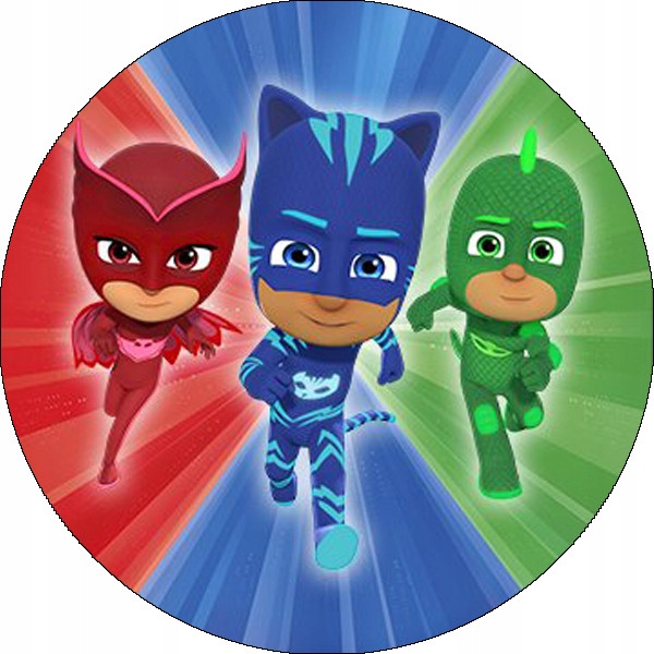 oplatek na dort 14cm Pijamersi Superhrdina Pohádka