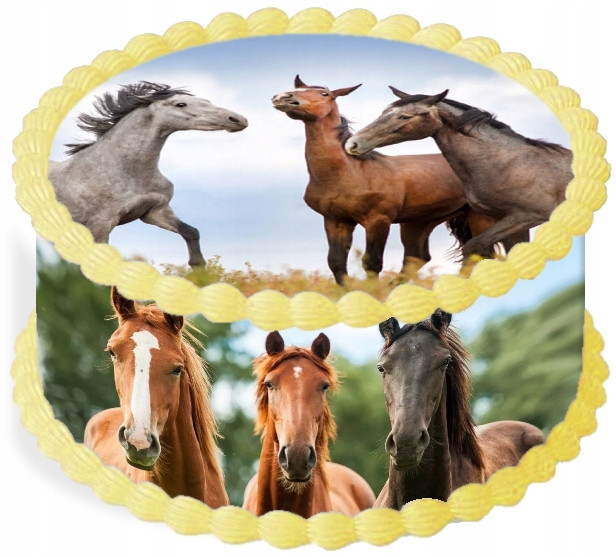 oplatek na dort 29 cm Zvířata Kůň Koník Narozeniny