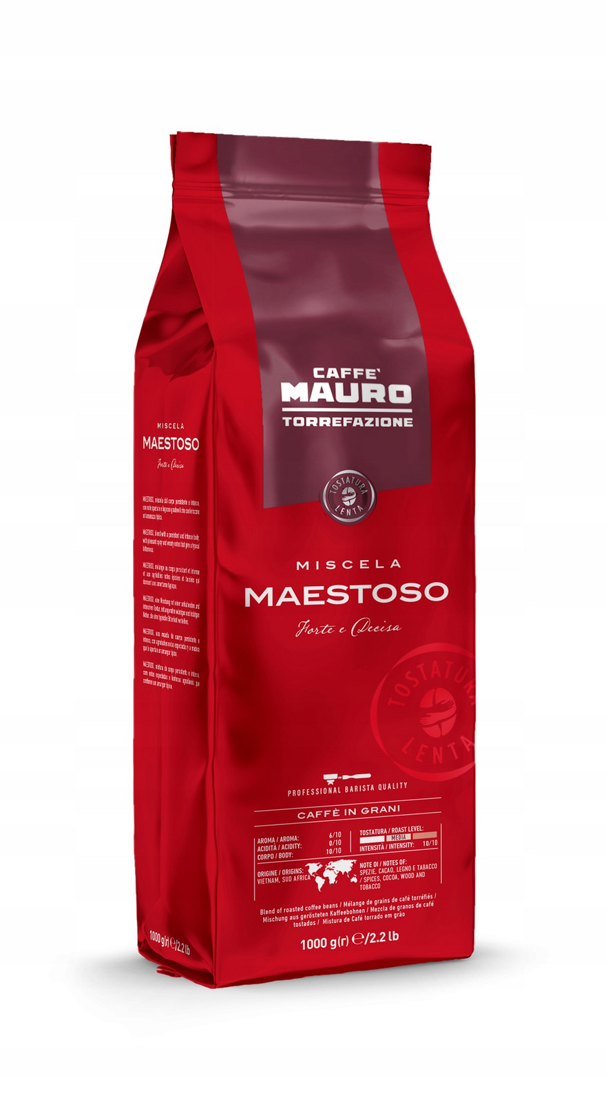 Caffe Mauro Maestoso káva káva 1kg 100% Robusta